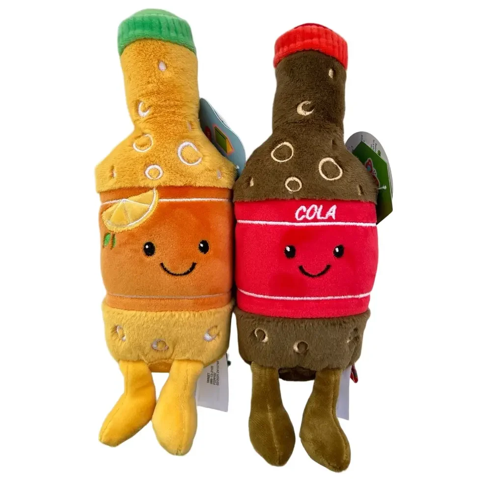 Gigglescape Orange Soda Cola Bottles Plushes Anamorphic Kawaii Stuffed NEW